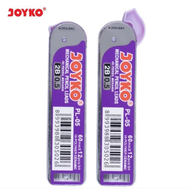 

ISI PENSIL / REFILL 2B MEKANIK JOYKO 0,5 / 2B MECHANICAL PENCIL LEADS JOYKO