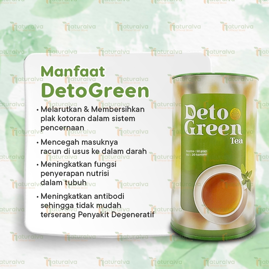 DetoGreen Original / Deto Green Teh Detoks Alami Bersihkan Saluran Pencernaan / Usus Sehat / Atasi P