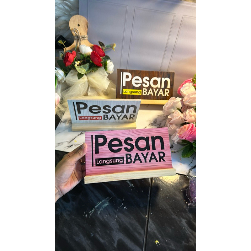 

Orlin - Papan Kasir Pesan Langsung Bayar 10x 20cm