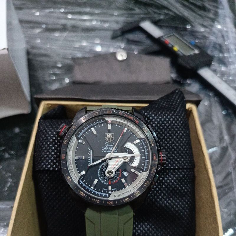 jam tangan chronograph ta******* Preloved second bekas