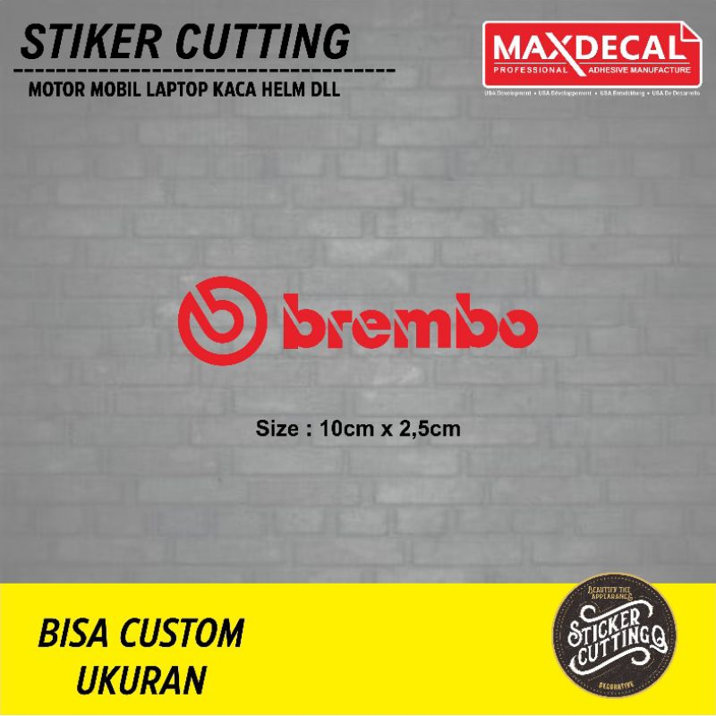 Stiker Brembo | Sticker Mobil Motor Helm