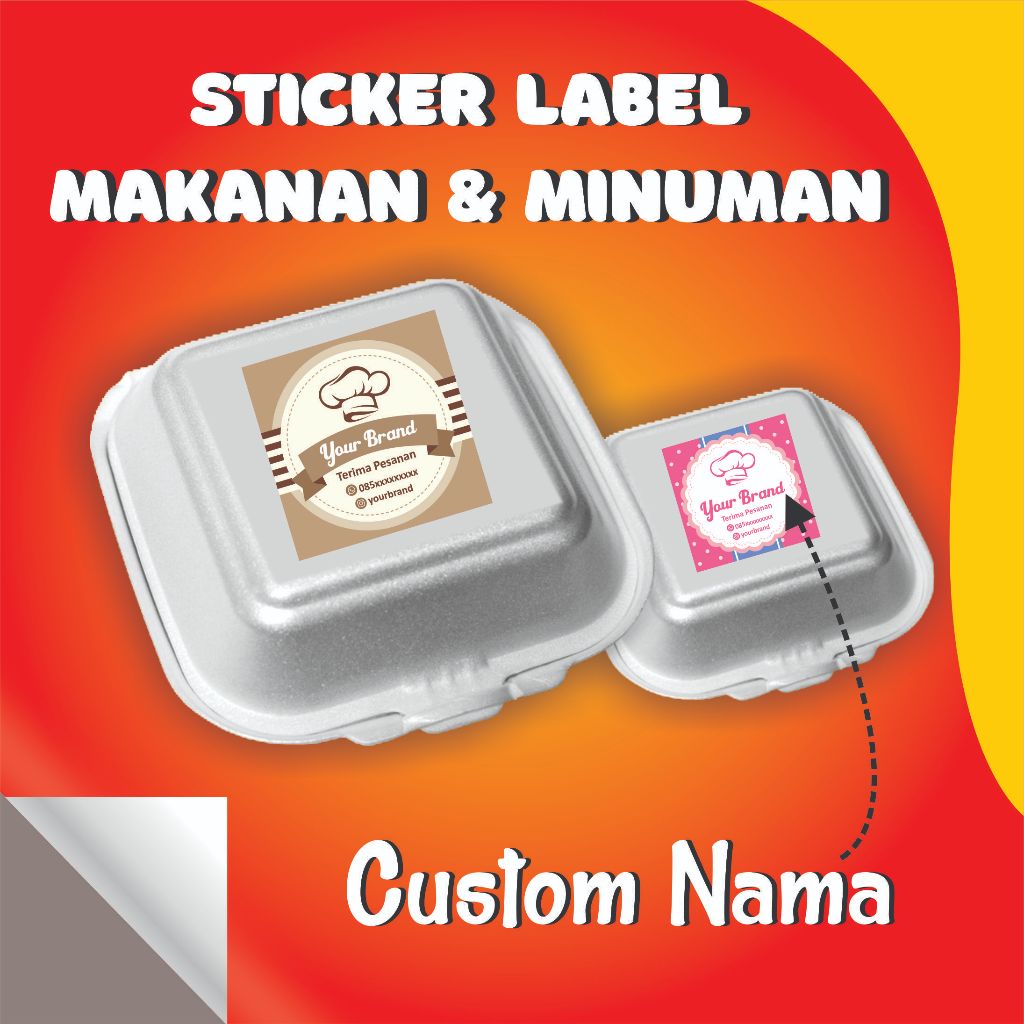 

Sticker Kemasan Makanan Minuman Anti Air
