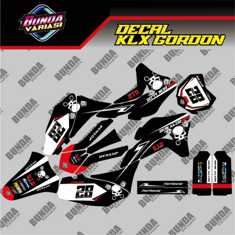 decal klx gordon stiker supermoto sticker