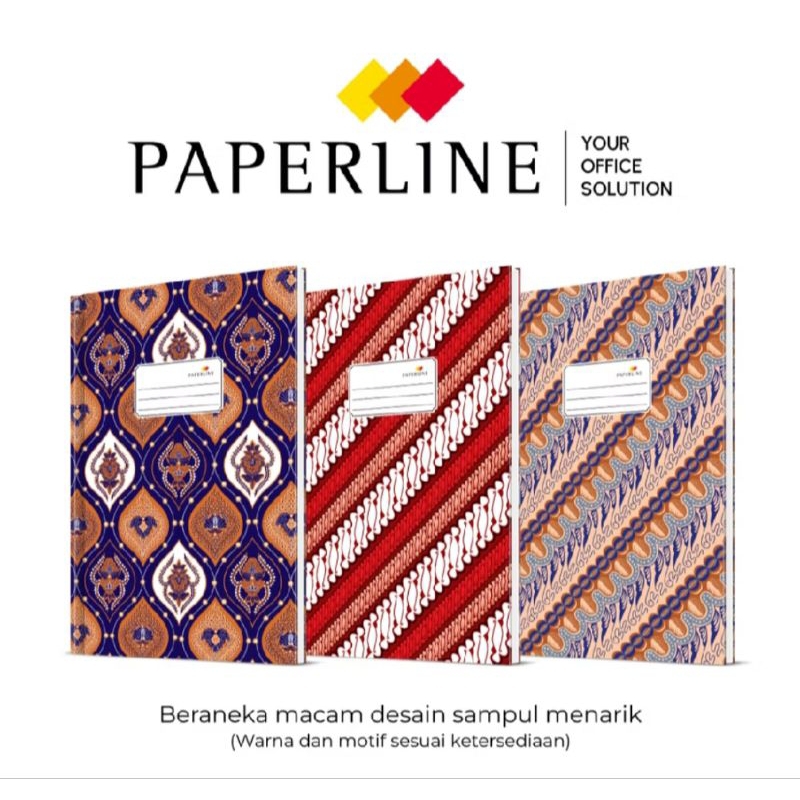 

BUKU HARD COVER PAPERLINE FOLIO 100 LEMBAR/200 LEMBAR/300 LEMBAR