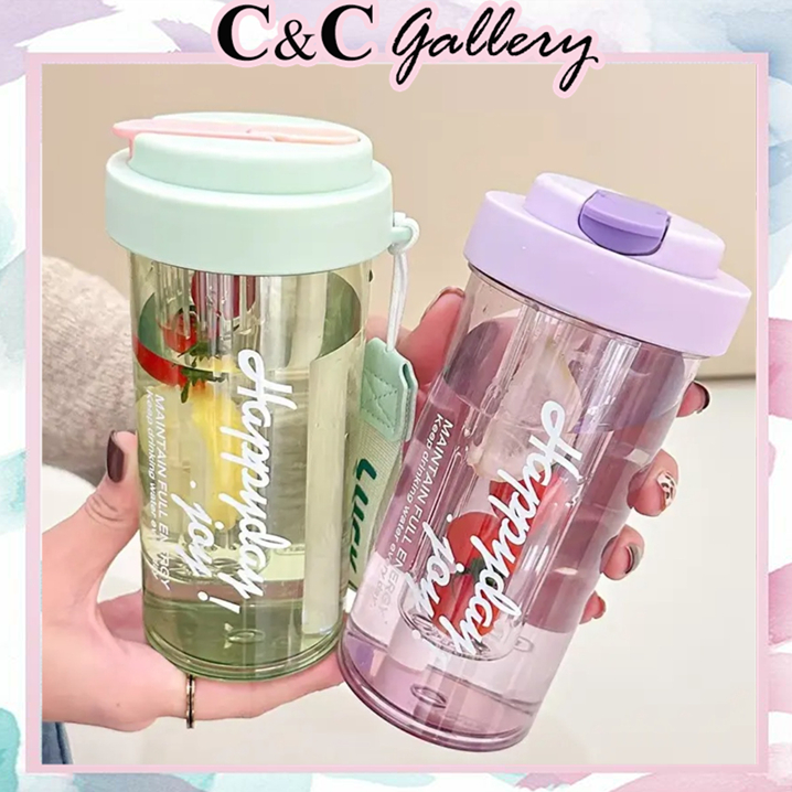 BOTOL MINUM ANAK DEWASA INFUSER / BOTOL AIR ANAK DEWASA INFUSER DENGAN SEDOTAN