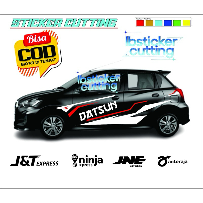 STICKER STIKER MOBIL DATSUN GO PLUS PANCA 3 BARIS STICKER LIST STRIPE MOBIL DATSUN GO TIGA BARIS