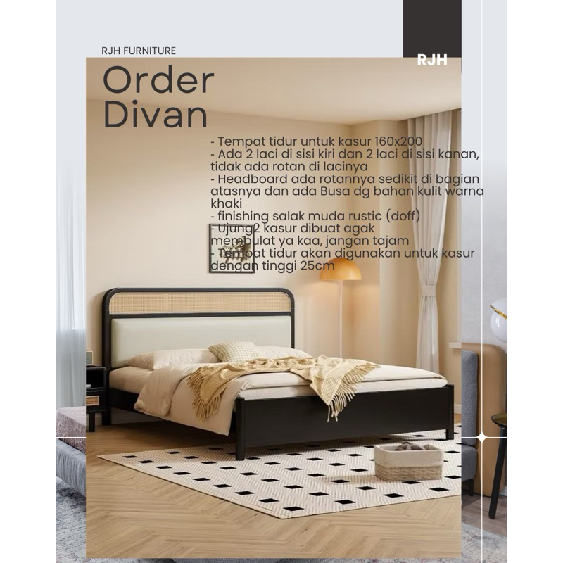 DIPAN KAYU JATI CUSTOM FOAM, TEMPAT TIDUR MINIMALIS, DIPAN KAYU JATI