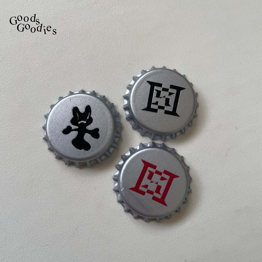 goodsgoodies Bottle Cap Pin / Pin Tutup Botol BTS / Bottle Cap Pins Solo Member BTS / Grup Band Kpop