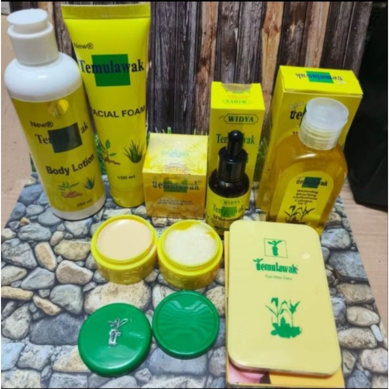 PAKET WAJAH LENGKAP CREAM TEMULAWAK 7IN1 WHIT FF ORIGINAL // cream siang,malam,sabun,toner,serum,bod