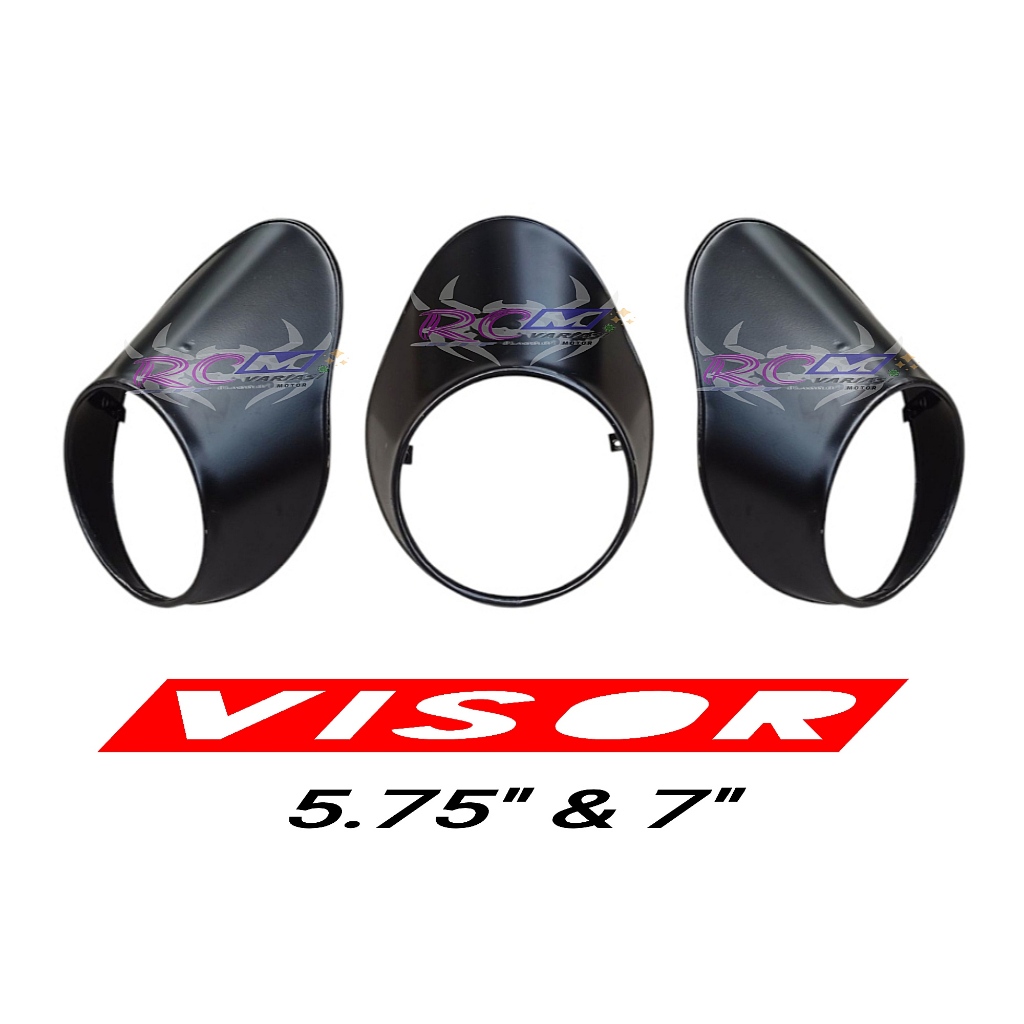Topi lampu depan visor 5.75 & 7 in motor custom universal japstyle Chopper bratstyle cb gl Megapro T