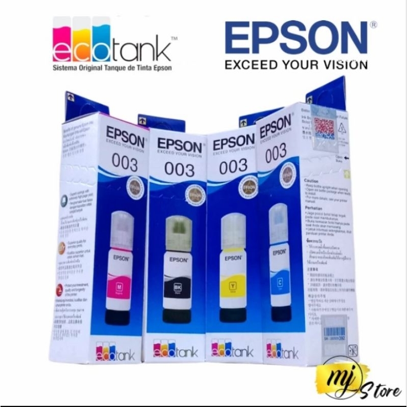 1SET Tinta Epson 003 Original Epson L1110 L3100 L3110 L3150 L5190