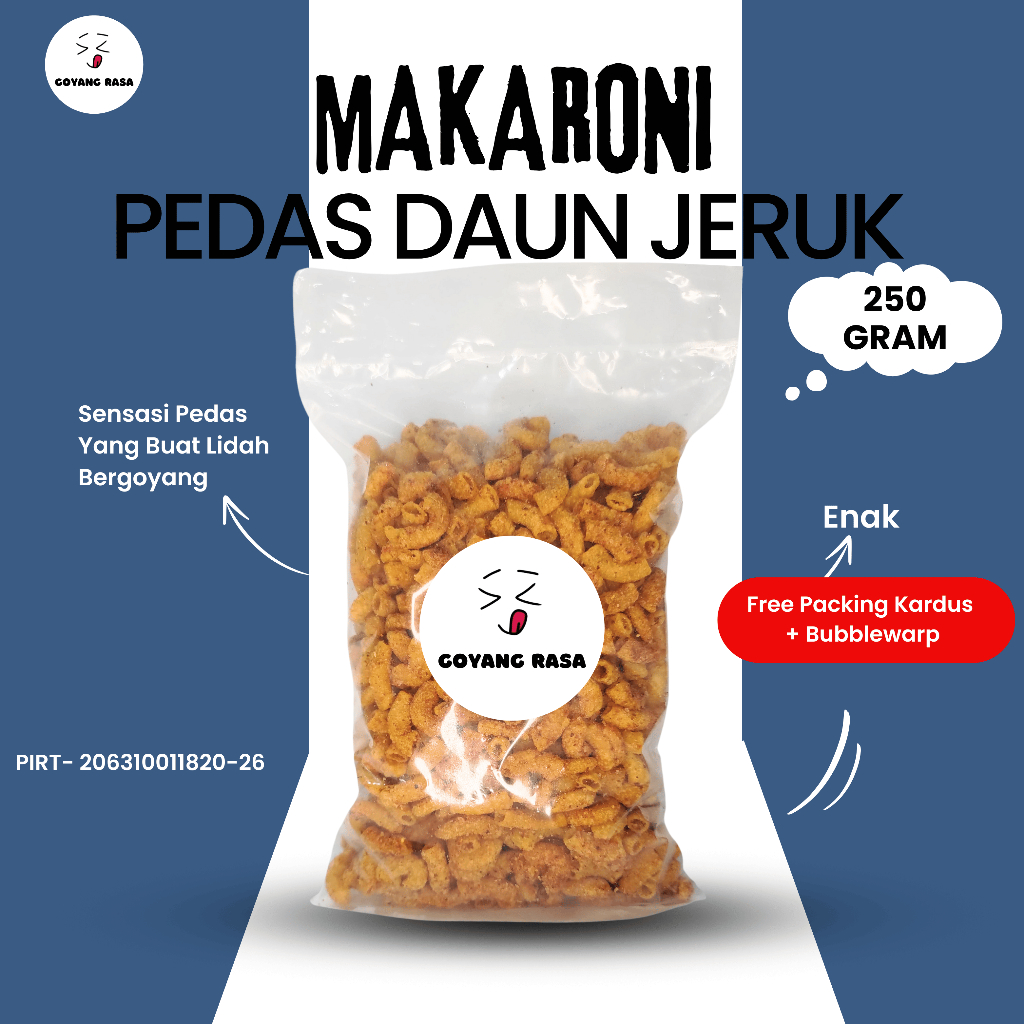 

Goyang Rasa - Makaroni Pedas Daun Jeruk 250 Gram