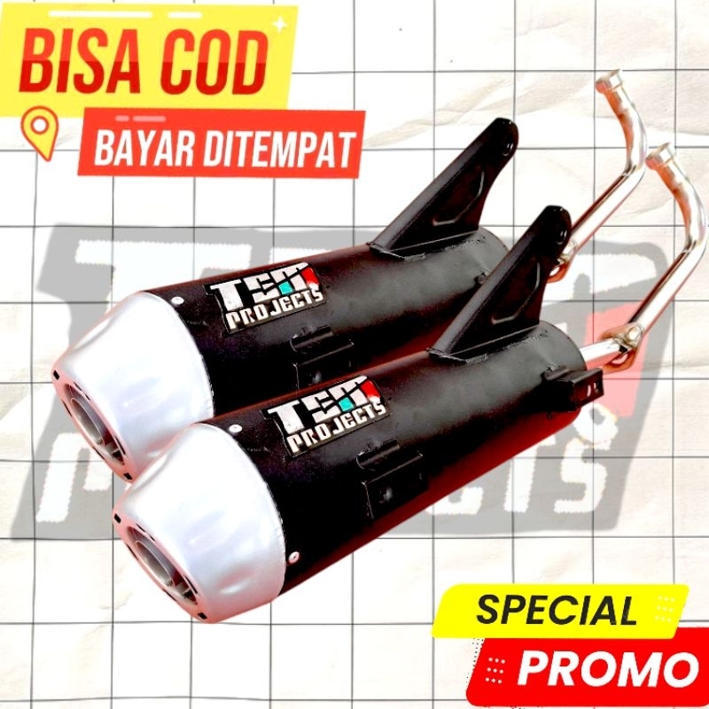 Knalpot Matic Adem Fullset Beat Deluxe Mio Sporty Scoopy Karbu Vario 125 150 New X Ride Gear Soul Ka