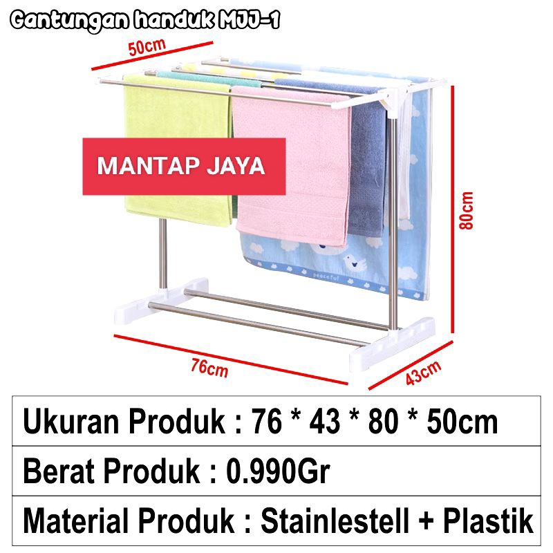 GANTUNGAN JEMURAN HANDUK MINIMALIS RAK GANTUNGAN HANDUK STAINLESS STEEL