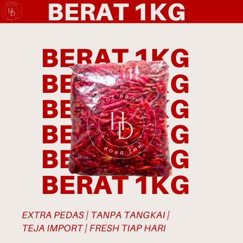 

Cabe Kering Merah Teja 1KG Extra Pedas