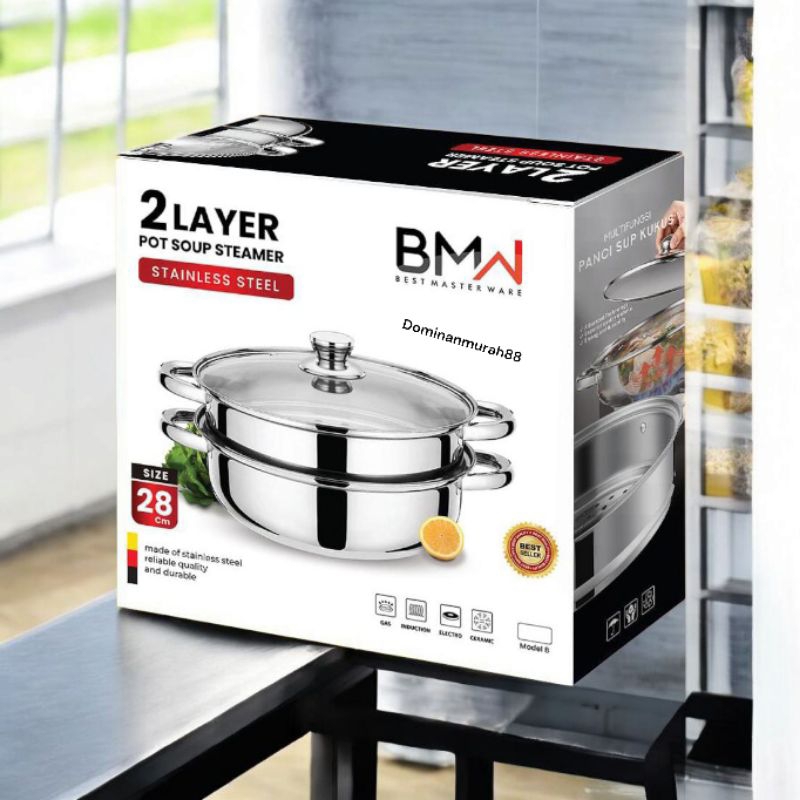 PANCI KUKUS 2 SUSUN STAINLESS STEEL / PANCI SIOMAY 4 KUPING / DANDANG PANCI KUKUS / PANCI KUKUS SERB