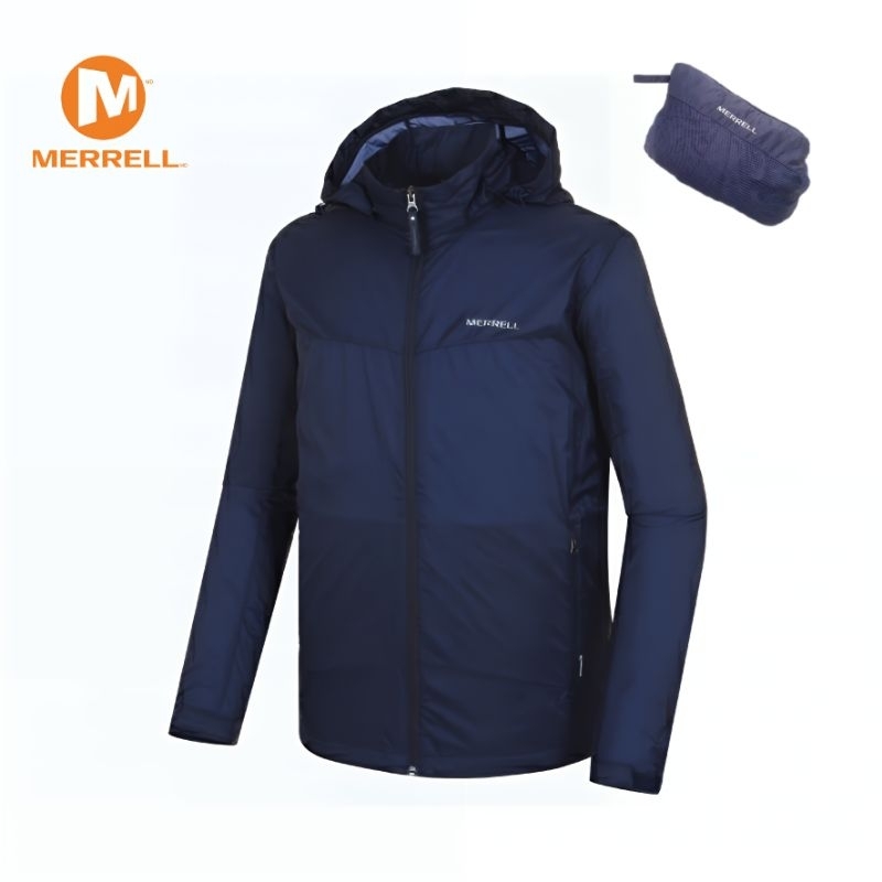 Jaket Ultralight MERRELL Men's Packable Windbreaker Outdoor Hiking Running Sepeda Gunung Pria Wanita