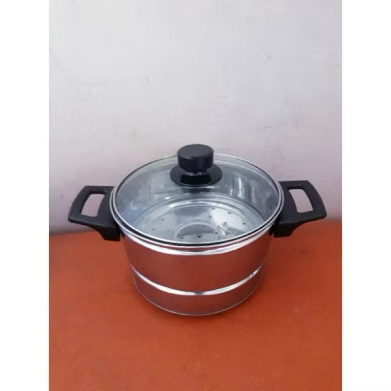 TERBARU PANCI NASI MINI PANCI KUKUS MINI TUTUP KACA UKURAN 16 CM ,18 CM ,20 CM