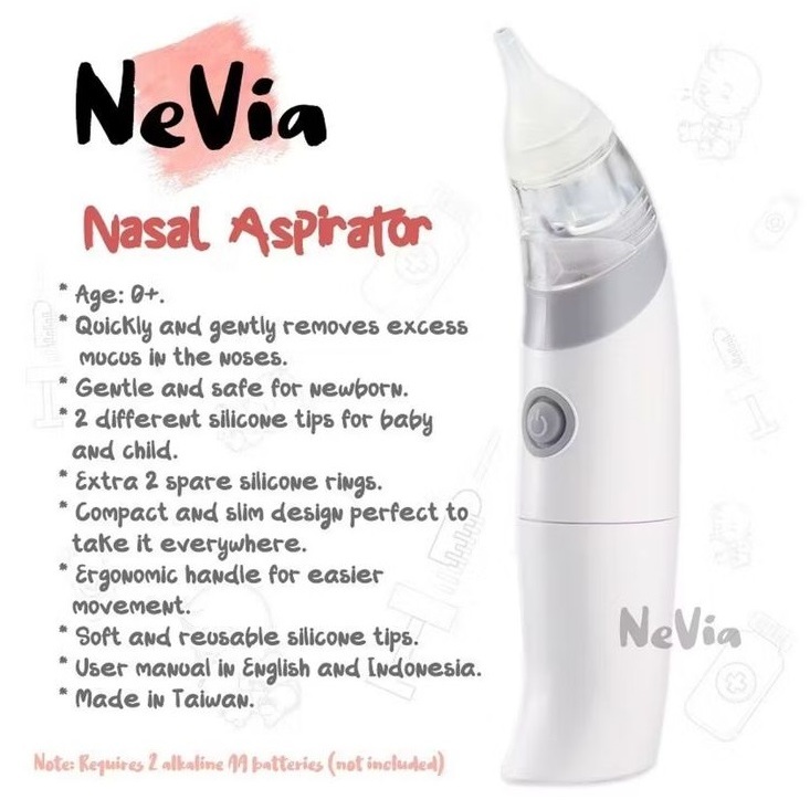 PRELOVED Nevia Health Nasal Aspirator Nevia Nasal Aspirator merupakan alat sedot ingus elektrik yg a