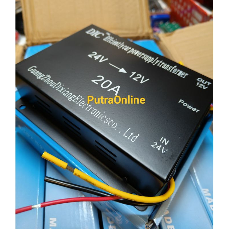 Converter 20A DC 24V to DC 12V / Converter 20Amper DC 24V - 12V