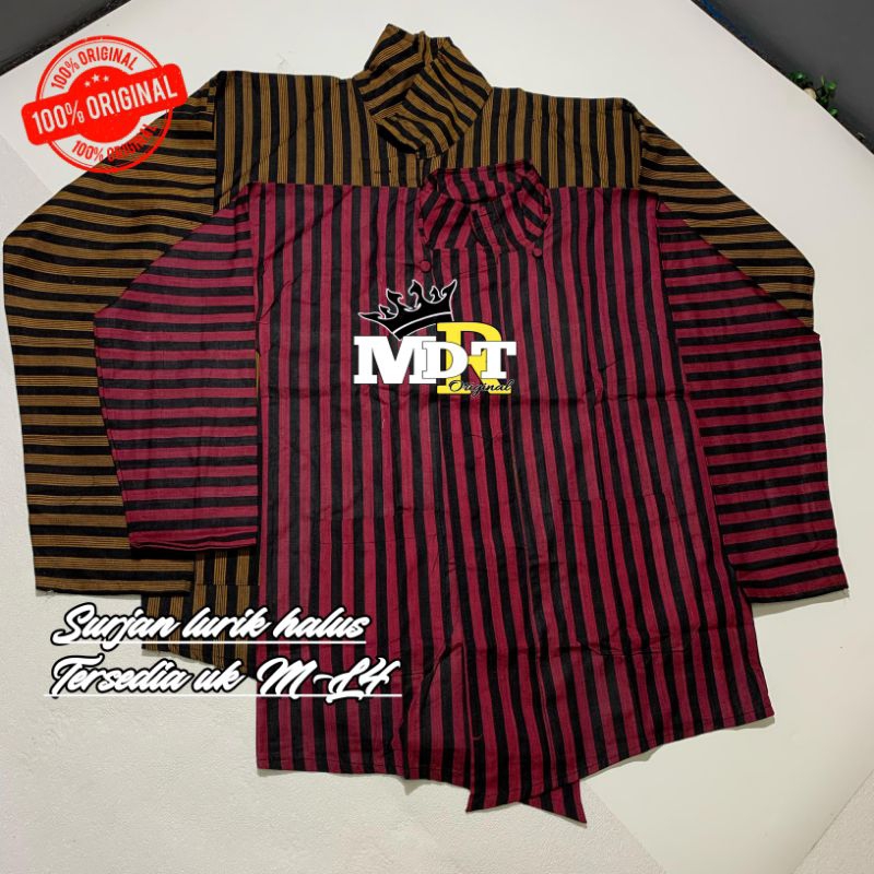 Baju Surjan lurik halus dewasa Surjan lurik adat Jawa