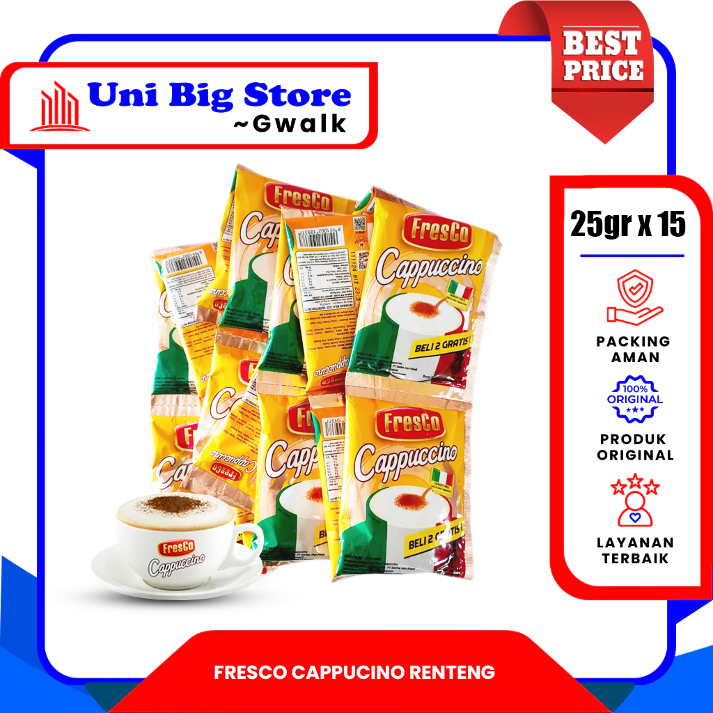 

FRESCO KOPI CAPPUCINO RENTENG - (25 gr x 15 sachet)