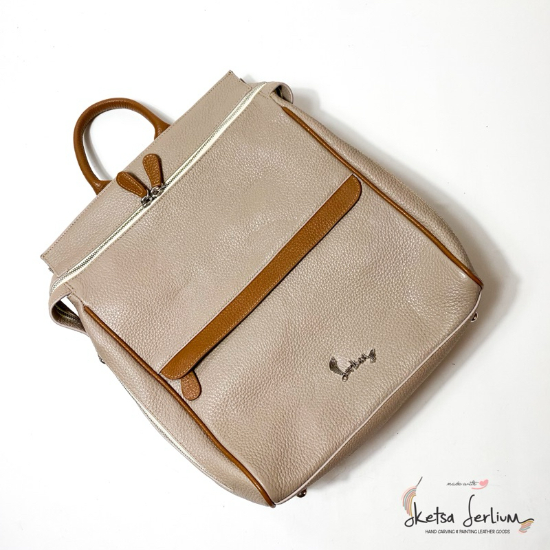 ASUKA Backpack kulit sapi asli