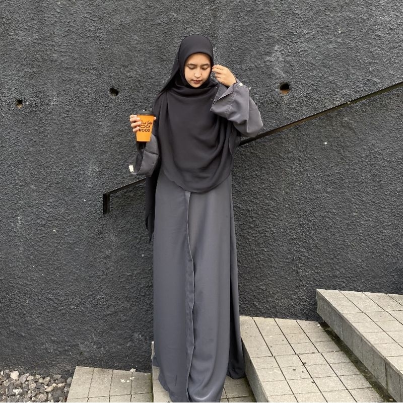 Zahira Abaya || Dress Muslim Wanita Gamis Dewasa Syari Simple Basic
