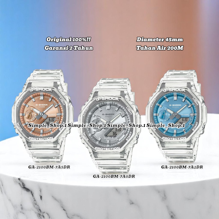 Original 100% Jam Tangan Pria Casio G-SHOCK GA2100 GA2100BM CASIOAK Garansi Resmi 2 Tahun GA-2100BM-