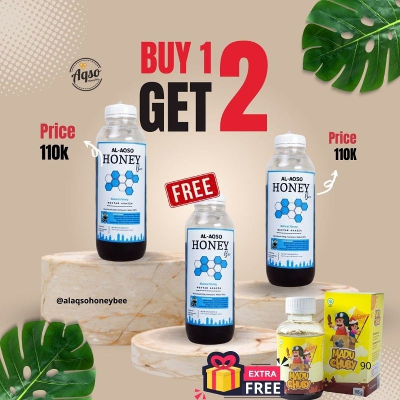 

Paket promo Extra Buy 2 Get 1 + Free Madu Chuby