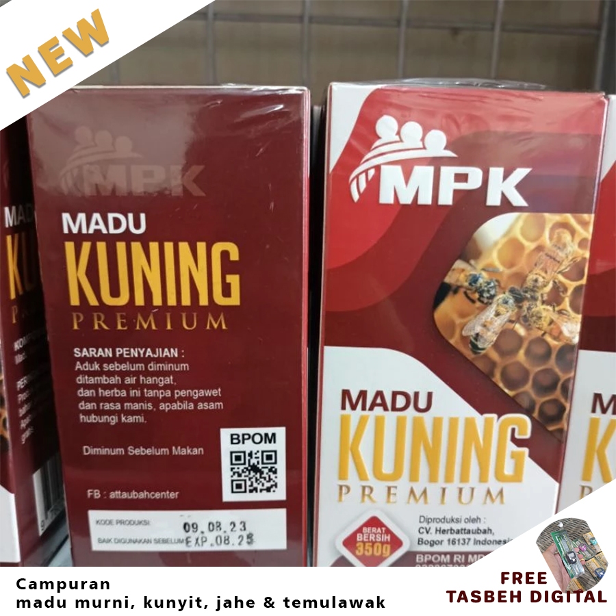 

Madu Kuning Sehat Lambung MPK Attaubah 350gr ( Premium )