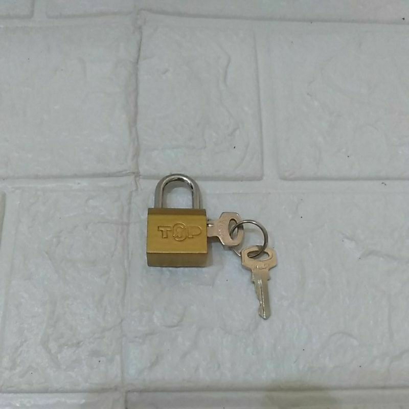 GEMBOK KOPER KUNING KUNCI SAMPING 20mm; TOP