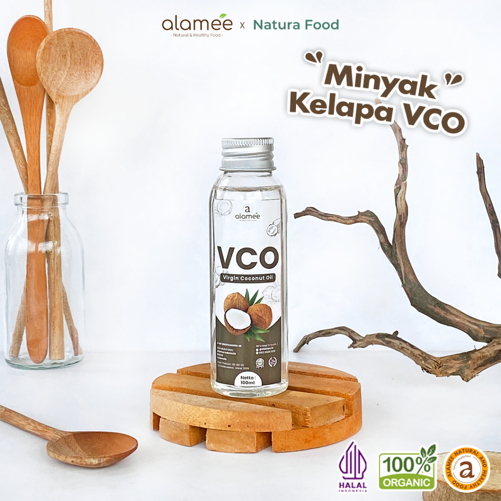 

ALAMEE Minyak Kelapa Murni Extra Virgin Coconut Oil VCO Asli Dapat Diminum Organik Masak Minum 100ml