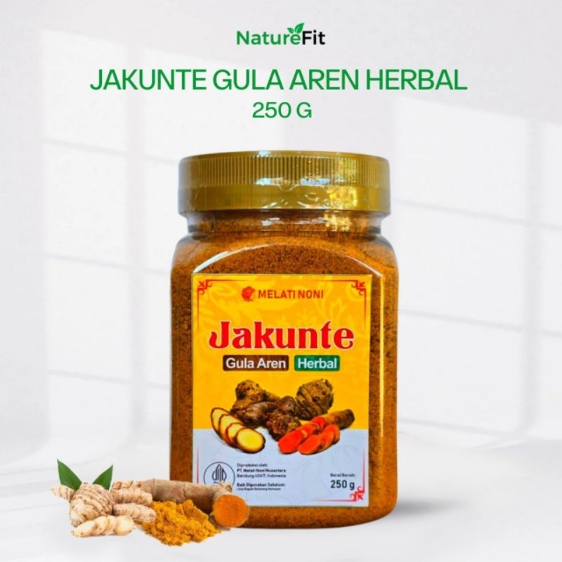

Jahe Merah Kunyit Temulawak Gula Aren Bubuk Murni Jamu Jakunte Herbal Melati Noni Original 250GR