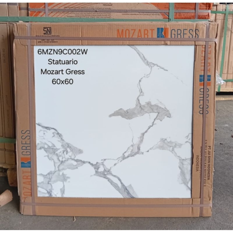 GRANITE 60X60 STATUARIO WHITE | GLAZED POLISHED | MOZART GRESS