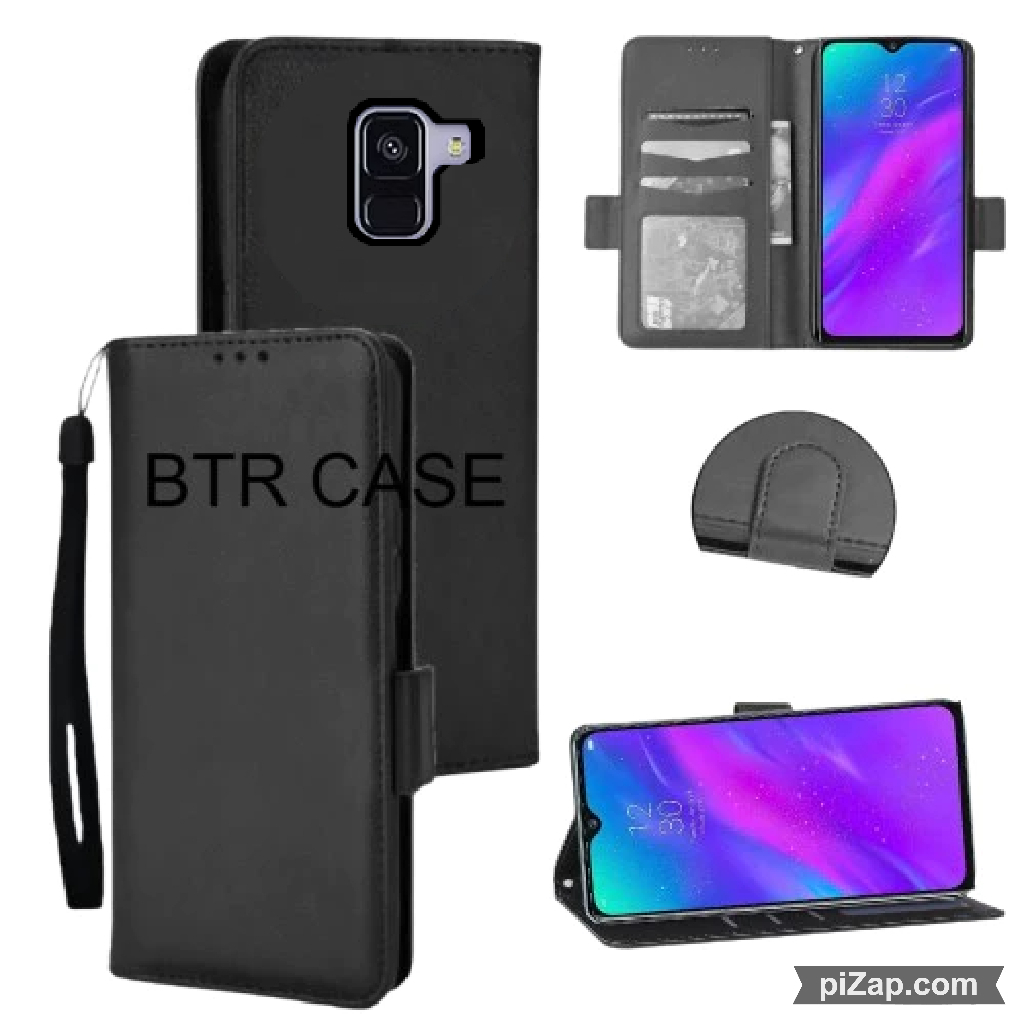 CASE HP SAMSUNG A8 PLUS CASING DOMPET KULIT FLIP COVER LEATHER SARUNG HP