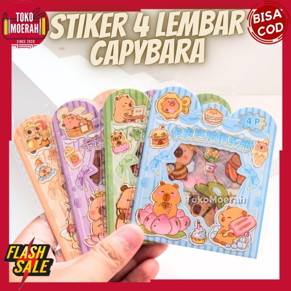 

STIKER CAPYBARA 1 PACK 4 LEMBAR STICKER ANTI AIR CAPYBARA LUCU UNIK IMUT STIKER 4 LEMBAR CAPYBARA TOKOMOERAH88