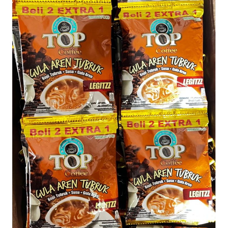 

TOP COFFEE GULA AREN TUBRUK LEGITZ 1 Renteng isi 15 sachet