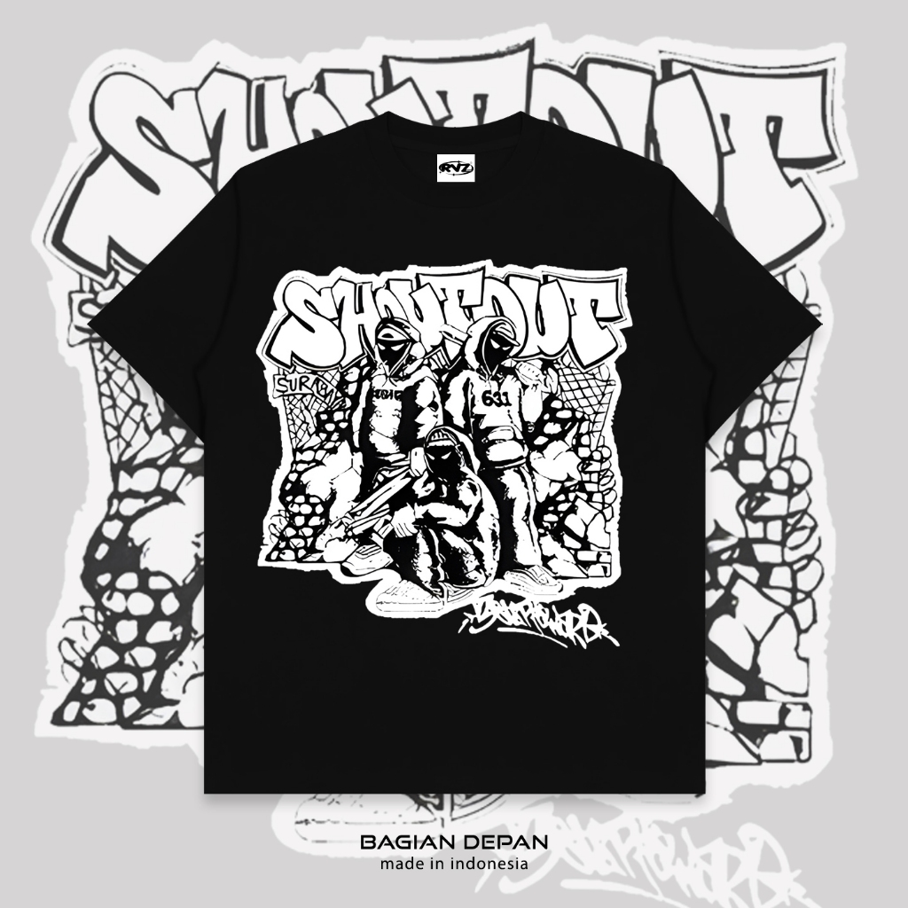 baju shout out - surabaya hardcore musik / kaos band hardcore beatdown /kaos sbhc