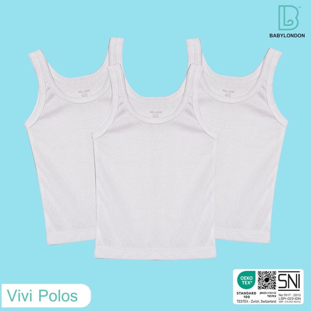 Singlet Baby London 1pcs / Singlet Kaos Kutang Bayi & Anak Baby London - READY MANADO