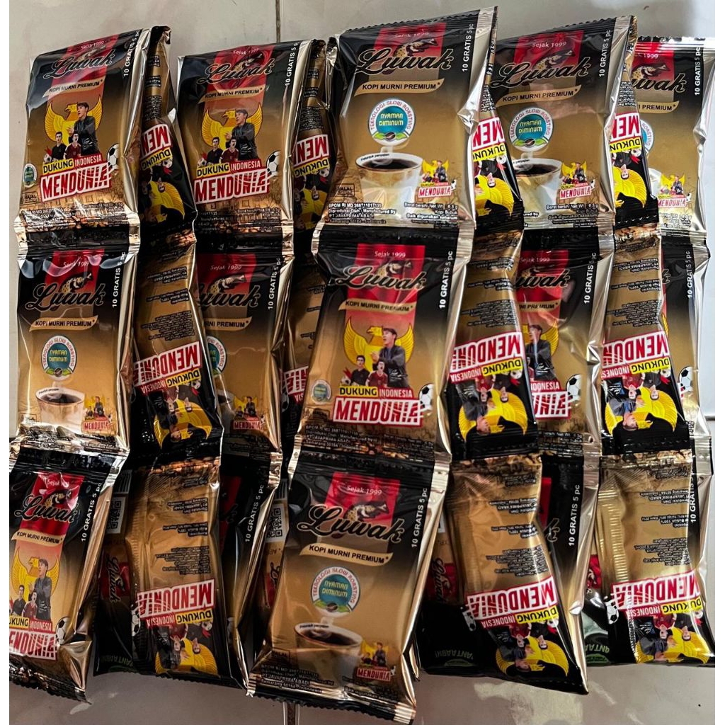 

KOPI LUWAK MINI (KOPI HITAM MURNI) 1 Renteng isi 15 sachet x 6,5gr
