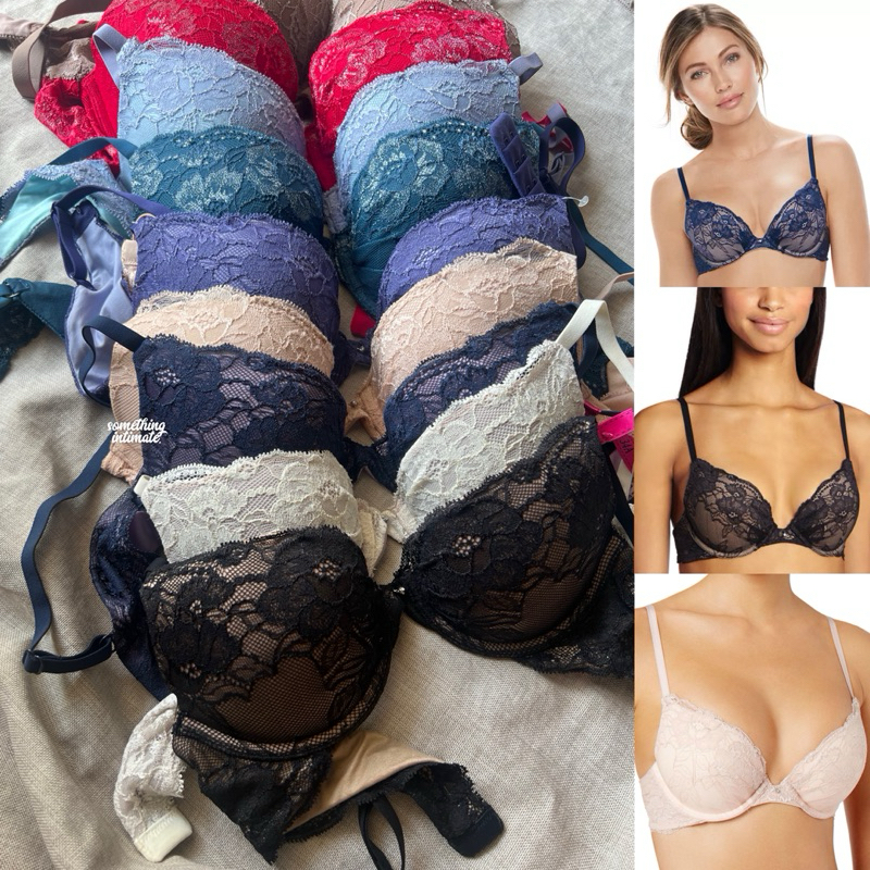 Maidenform Women's Ultimate Plunge Embellished Lace Pushup Bra Comfort Devotion Bombshell / Super Pu