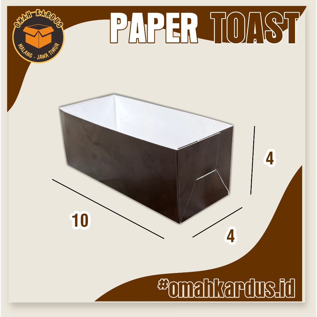 

Kemasan roti toast 10x4x4 cm | sandwich | box toast | box cake |