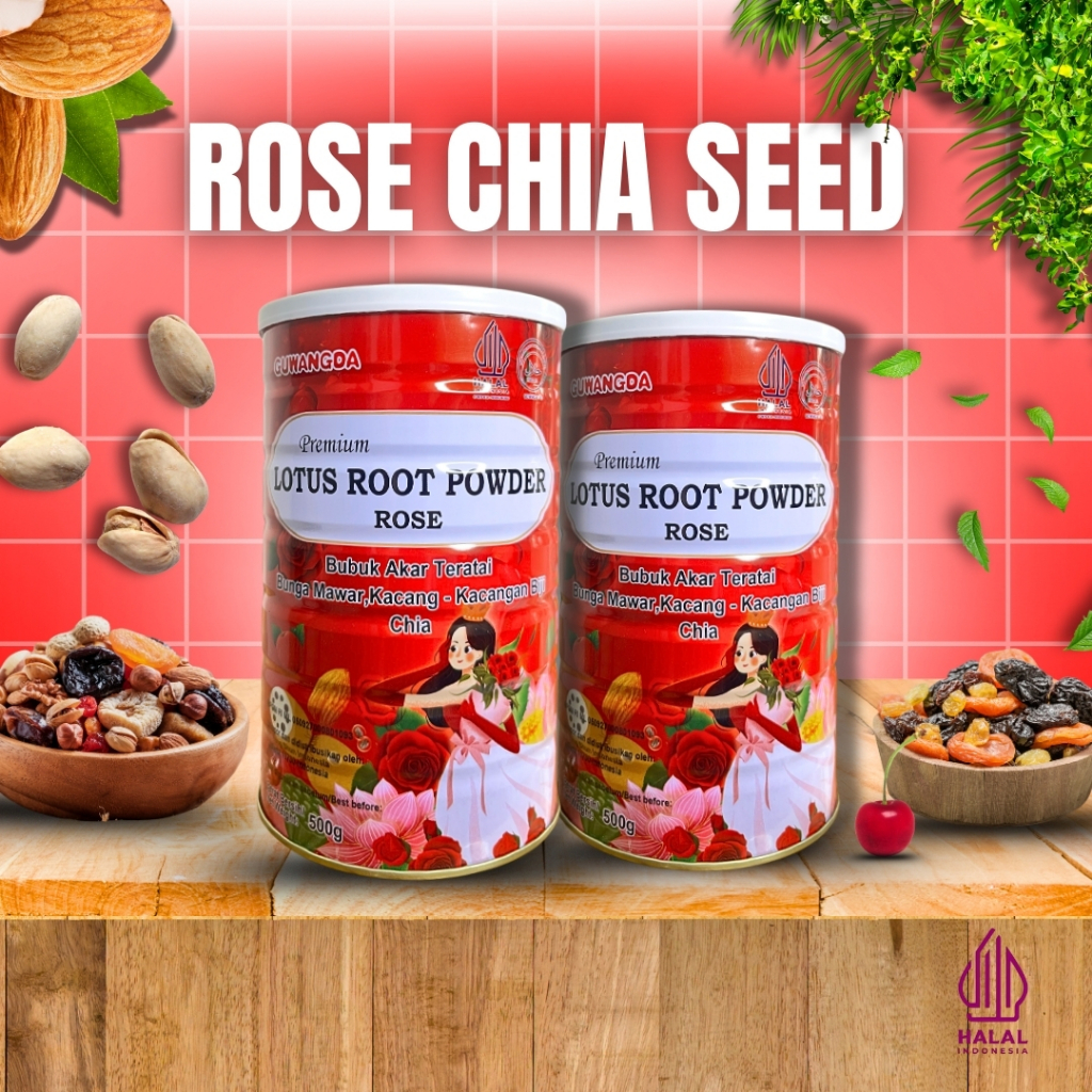 

Oufen Lotus Root Powder Rose Chia Seed Nuts Bubuk Sereal Akar Teratai Minuman Diet Sehat Kecantikan Kulit Praktis HALAL BPOM 500 Gram