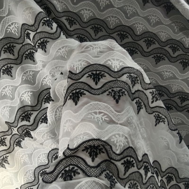 Kain sifon bordir | Harga/0,5m | bahan sifon bordir impor | bahan sifon bordir | kain sifon bordir..