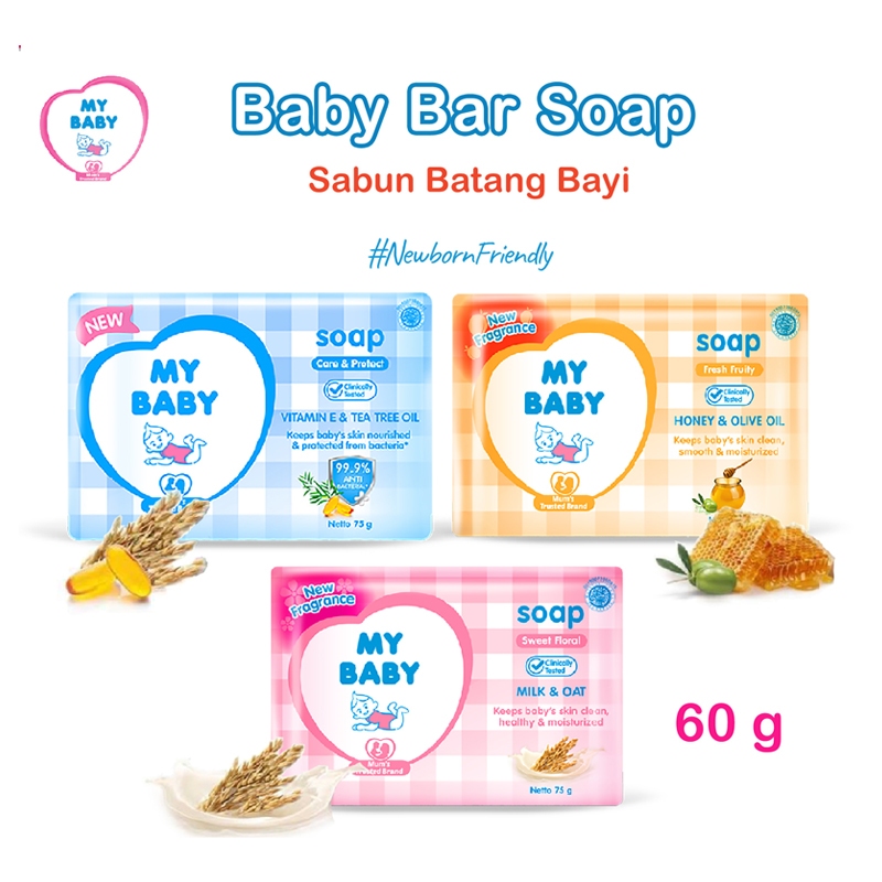 My Baby Bar Soap 60gr Sabun Mandi Bayi Sabun Batang  Fresh Fruity - Sweet Floral