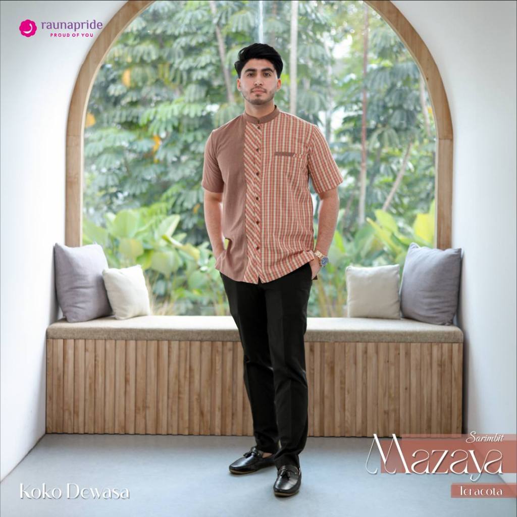 RAUNA KOKO MAZAYA TERACOTTA LENGAN PENDEK / KOKO RAUNA / KOKO TERBARU BY RAUNA