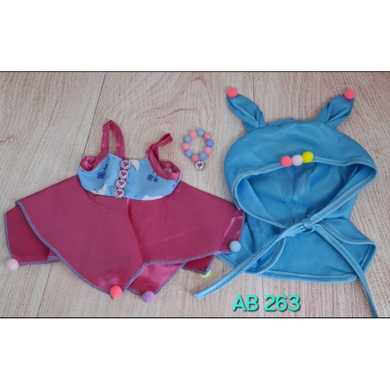 Baju Boneka hodie biru