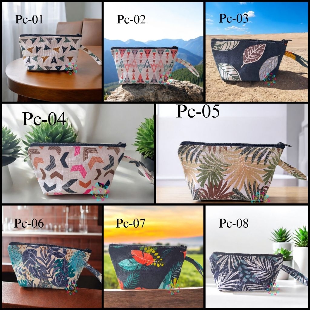 Pouch Kanvas Kosmetik/Uang/Handphone Ukuran Besar 26x14x8,5 cm