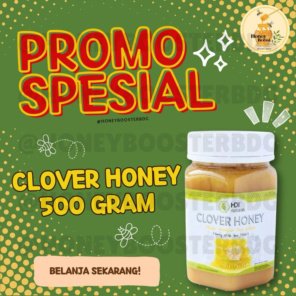 

MADU CLOVER HONEY 500GR EXP TERBARU 2028 FREE SENDOK KAYU ORIGINAL